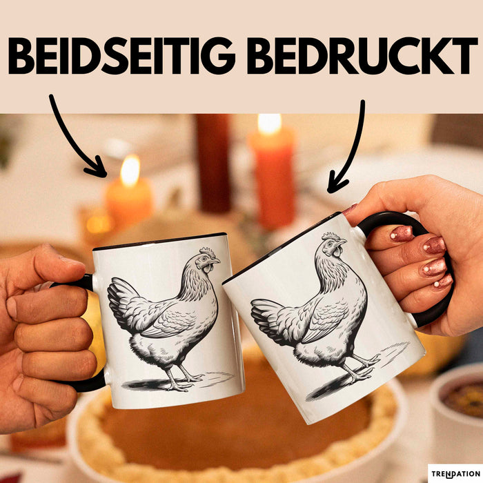 Huhn Tier Bauer Tasse Becher Geschenk Lustige Geschenkidee Spruch Trendation