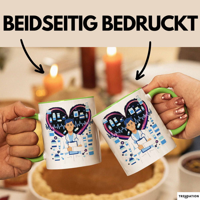 Arzt Tasse Geschenk Lustige Geschenkidee Spruch Für Medizinische Fachkräfte Grün Trendation