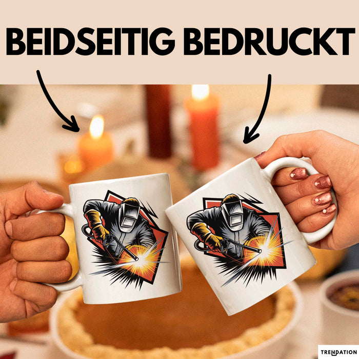 Schweißer Tasse Geschenkidee Schweißprofi Lustiger Spruch Geschenkidee Lustig Weiß Trendation