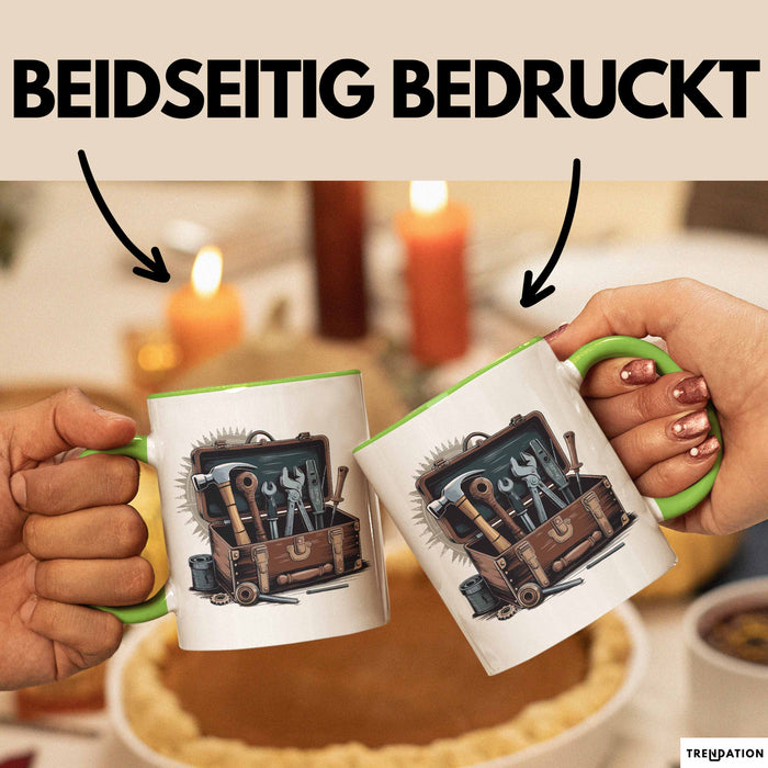 Handwerker Tasse Geschenkidee für Reparaturexperten Grün Trendation