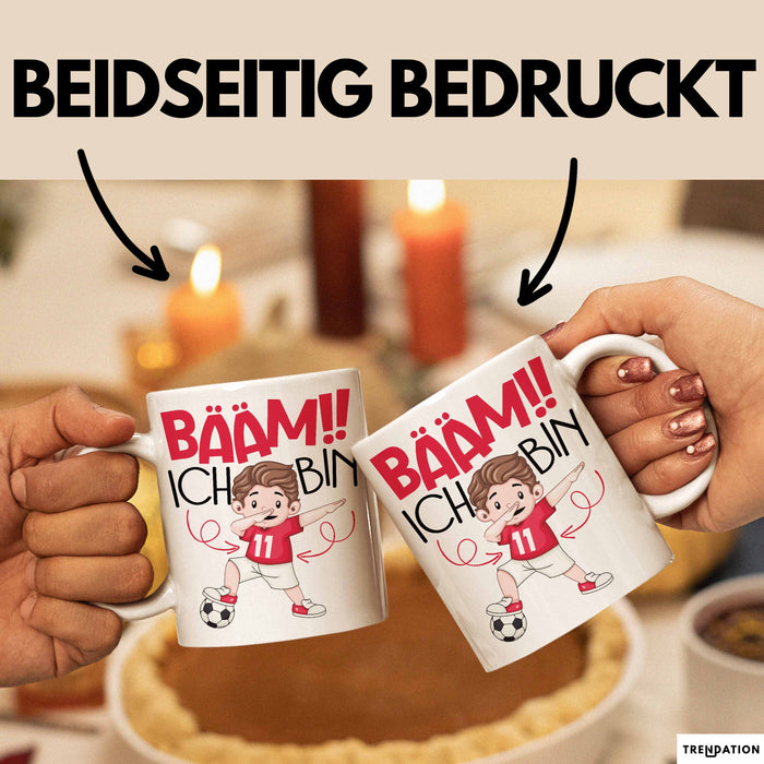 Bääm Ich Bin 11 Tasse Jungs Fußball Geschenk 11. Geburtstag Weiß Trendation