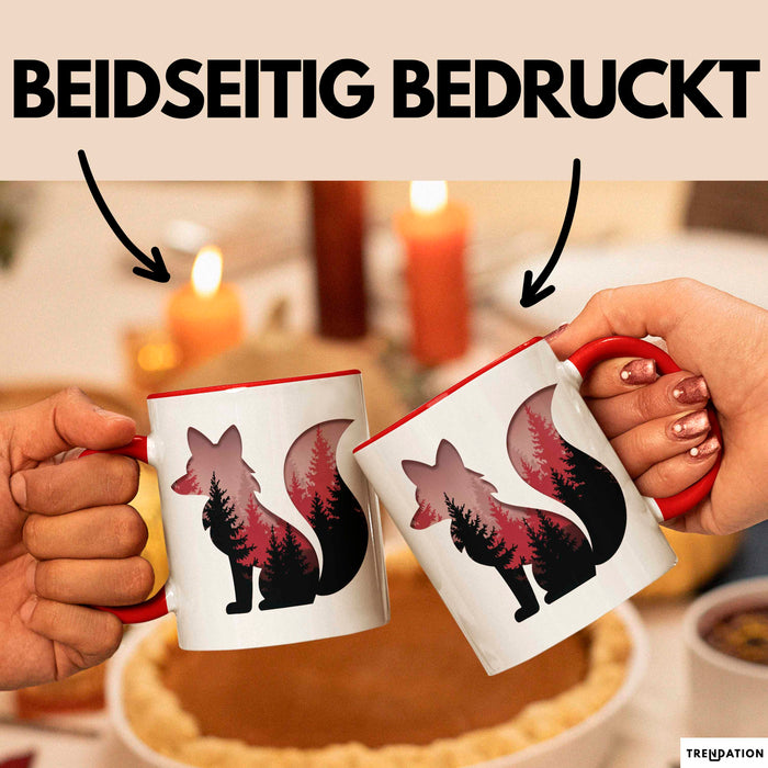 Fuchs Tierliebhaber Tasse Geschenk Lustige Geschenkidee Spruch Rot Trendation