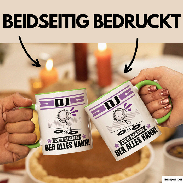 DJ Tasse Geschenk für DJ Der Mann Der Alles Kann Geschenkidee zum Geburtstag Grün Trendation