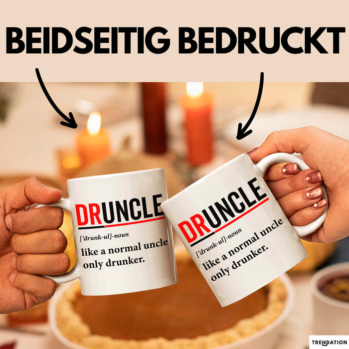 Onkel Sarkastisch Sarkasmus Tasse Geschenk Lustige Geschenkidee Spruch Druncle Definition Weiß Trendation