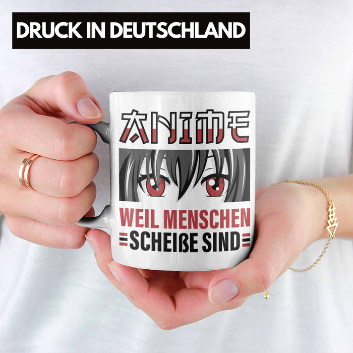 TRENDATION Anime Tasse Geschenk Spruch Kaffeetasse Weiß Trendation