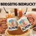 Vater Papa Tasse Gschenk Alpaka Llama Alpapa Geschenkidee Spruch für Vater zum Vatertag Rosa Trendation
