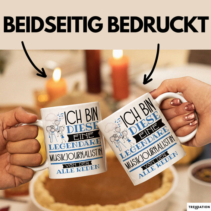 Musikjournalistin Tasse Geschenk Ich Bin Diese Eine Legendäre Musikjournalistin Von Der Alle Reden Geschenkidee Geburtstag Weihnachten Weiß Trendation