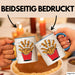 Fast Food Fan Tasse Geschenkidee Burger und Pommes Liebhaber Blau Trendation
