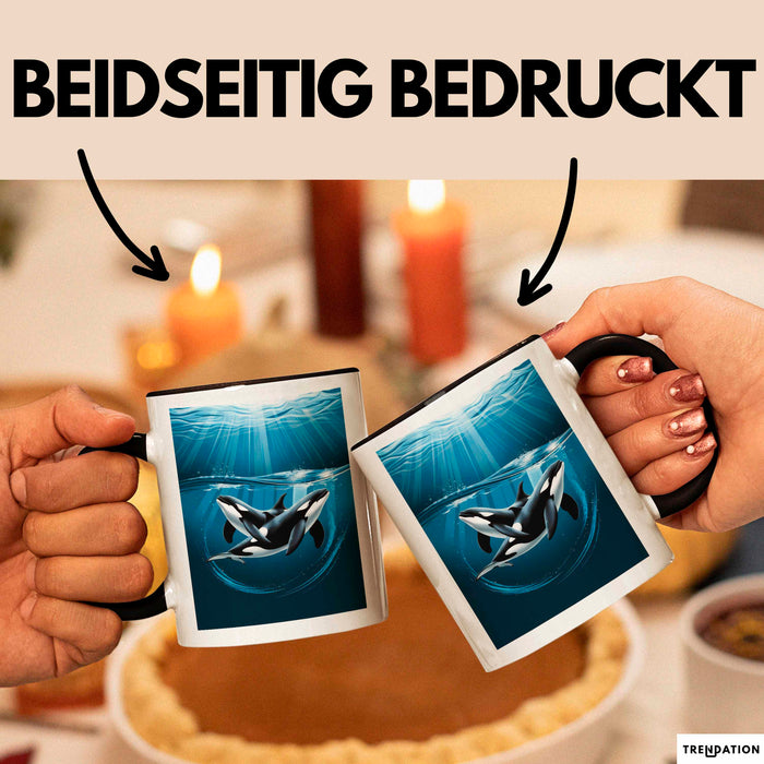 Wal Tier Tasse Geschenk Lustige Geschenkidee Spruch Schwarz Trendation