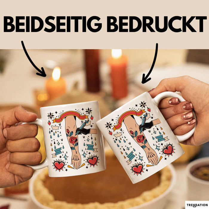 Tätowierer Tasse Geschenk Lustige Geschenkidee Spruch Für Tattoo Künstler Weiß Trendation