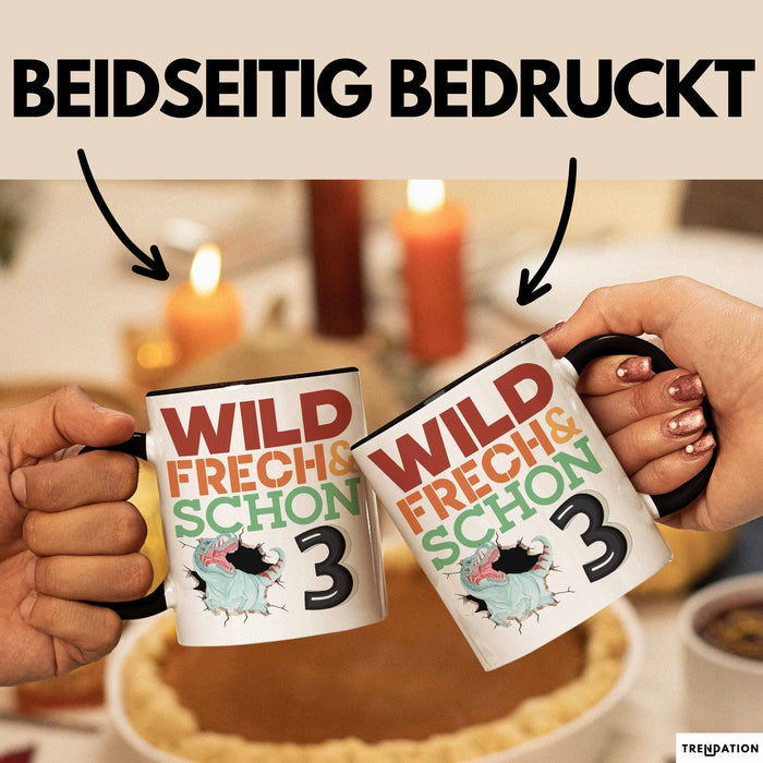 3. Geburtstag Geschenk Tasse Becher Wild Frech Und Schon 3 Trendation