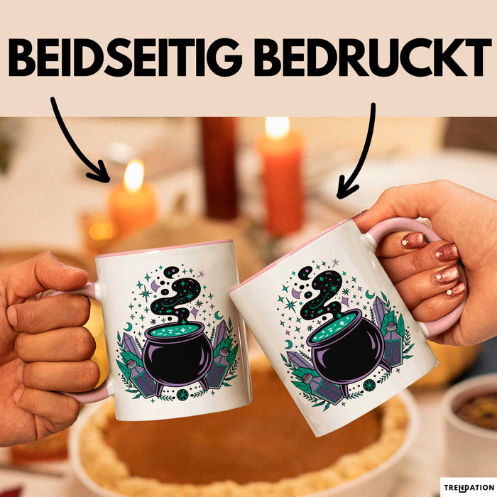 Hexerei Fan Tasse Geschenkidee für Zauberspruch Liebhaber Rosa Trendation