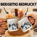Wolf Tasse Geschenk Silhouetten Berglandschaft Vollmond Geschenkidee Schwarz Trendation