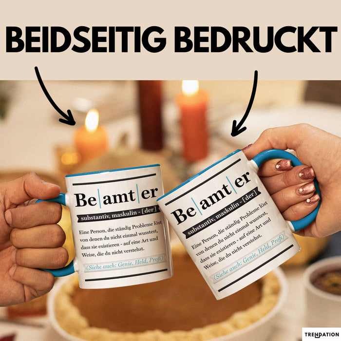 Beamter Tasse Geschenk Humorvoll Kollege Abschiedsgeschenk Blau Trendation
