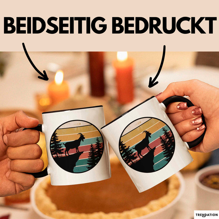 Ziegenbauer Ziegen Tier Retro Tasse Geschenk Lustige Geschenkidee Spruch Trendation