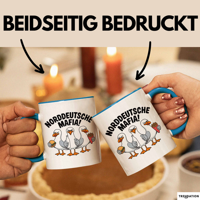 Deutsche Deutschland Tasse Geschenk Lustige Geschenkidee Spruch Norddeutsche Mafia Blau Trendation