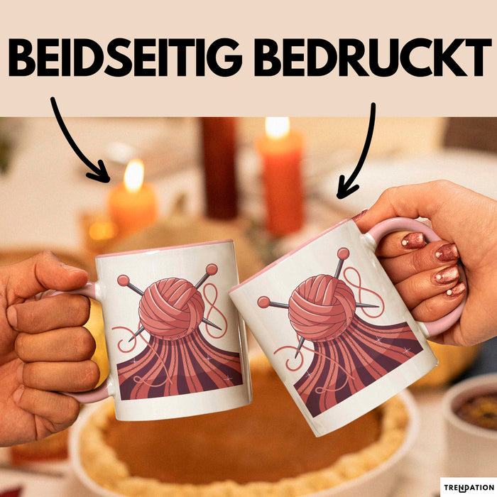 Stricker Tasse Geschenk Lustige Geschenkidee Spruch Für Garn Liebhaber Rosa Trendation
