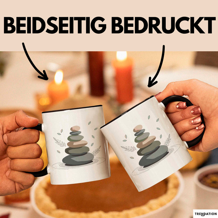 Meditationsfan Tasse Geschenkidee für Achtsamkeitssuchende Trendation