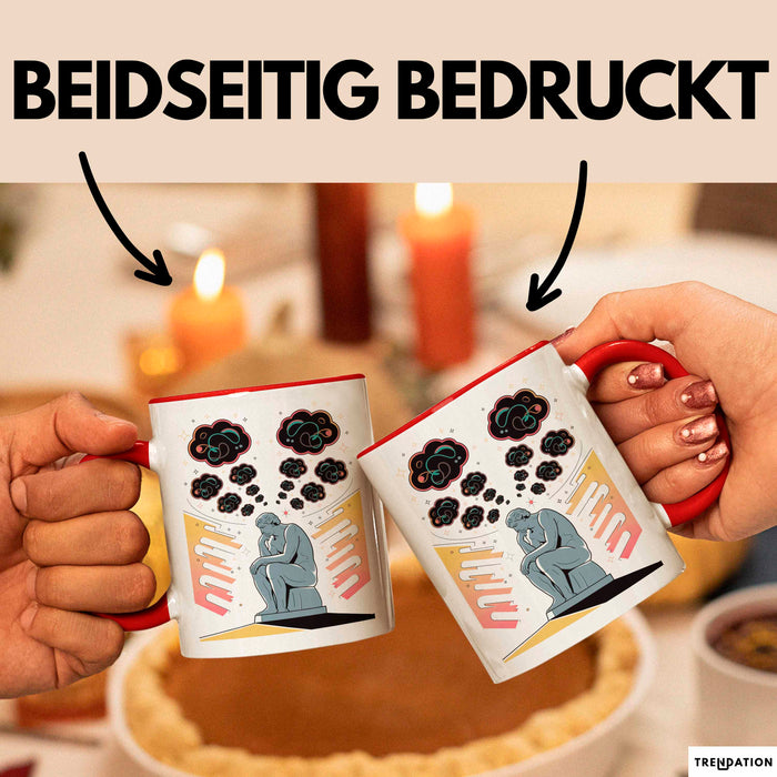 Philosoph Tasse Geschenk Lustige Geschenkidee Spruch Für Tief Denker Rot Trendation
