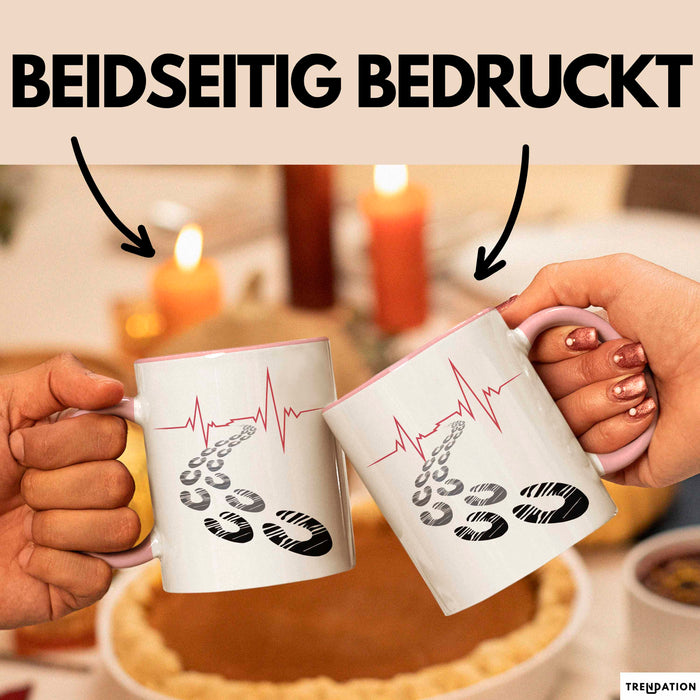 Läufer Tasse Geschenkidee für Marathonliebhaber Rosa Trendation