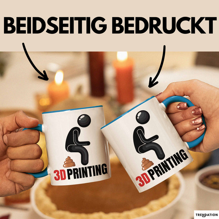 Humor Tasse Geschenk Figur 3DHaufen Witzige Geschenkidee Blau Trendation