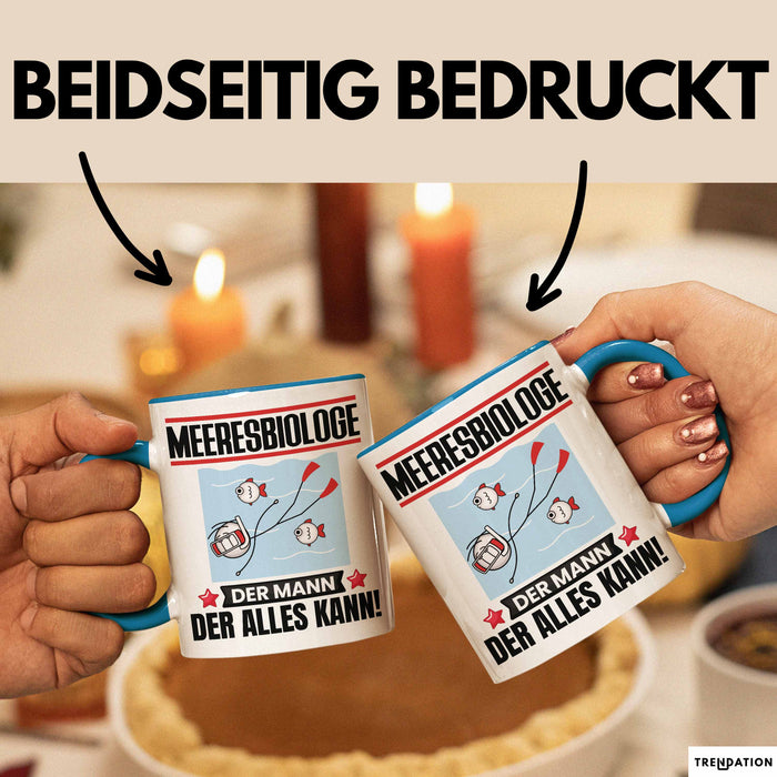 Meeresbiologe Tasse Geschenk für Meeresbiologe Der Mann Der Alles Kann Geschenkidee zum Geburtstag Blau Trendation