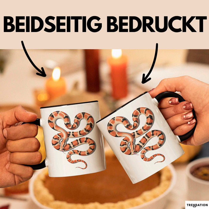 Reptil Schlange Tier Tasse Geschenk Lustige Geschenkidee Spruch Schwarz Trendation