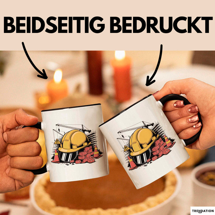 Bauarbeiter Tasse Geschenkidee Bauprofi Lustiger Spruch Geschenkidee Lustig Trendation