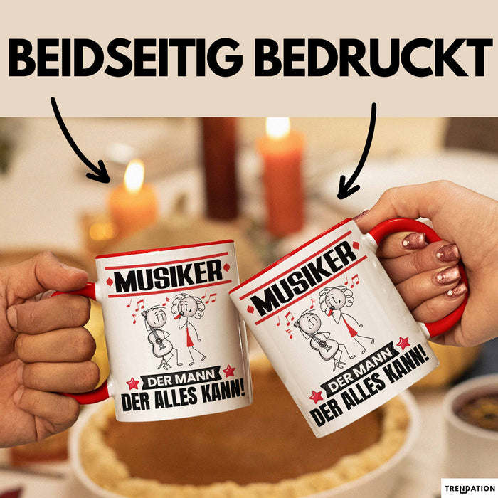 Musiker Tasse Geschenk für Musiker Der Mann Der Alles Kann Geschenkidee zum Geburtstag Rot Trendation