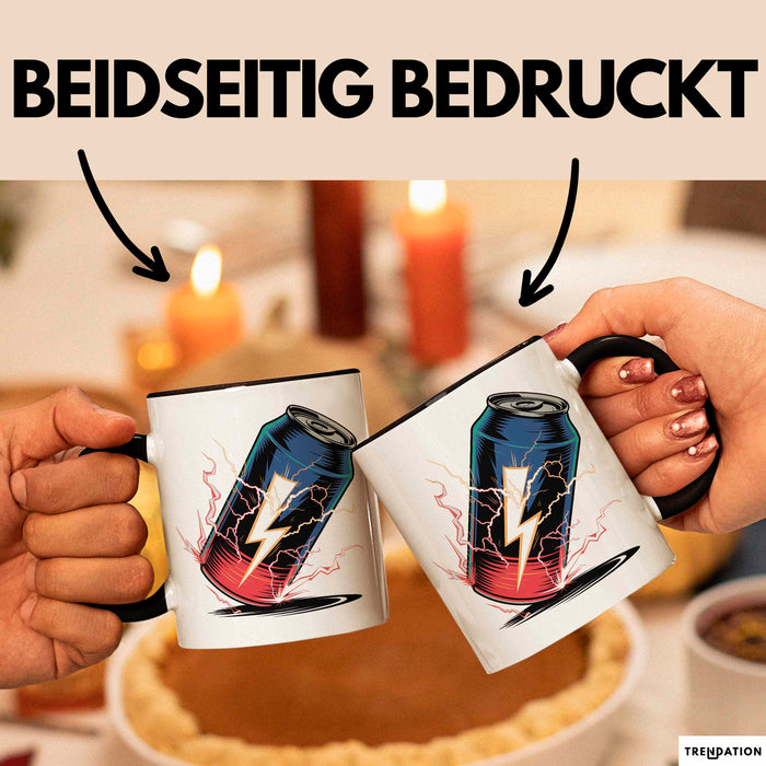 Energydrink Süchtiger Tasse Geschenkidee Koffein Liebhaber Trendation