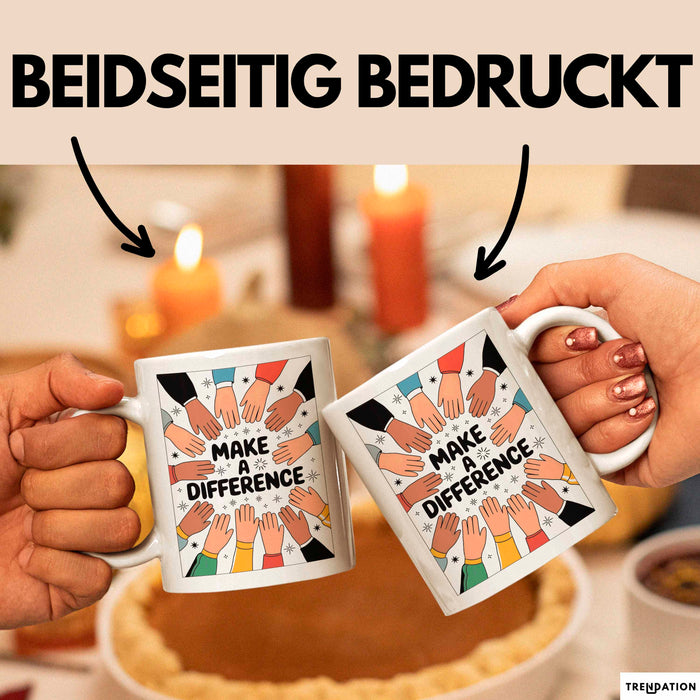 Freiwilliger Tasse Geschenk Lustige Geschenkidee Spruch Für Veränderungs Macher Weiß Trendation
