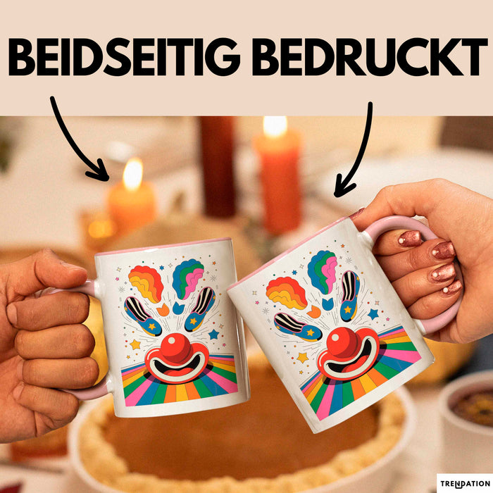 Clown Tasse Geschenk Lustige Geschenkidee Spruch Für Zirkus Humor Liebhaber Rosa Trendation