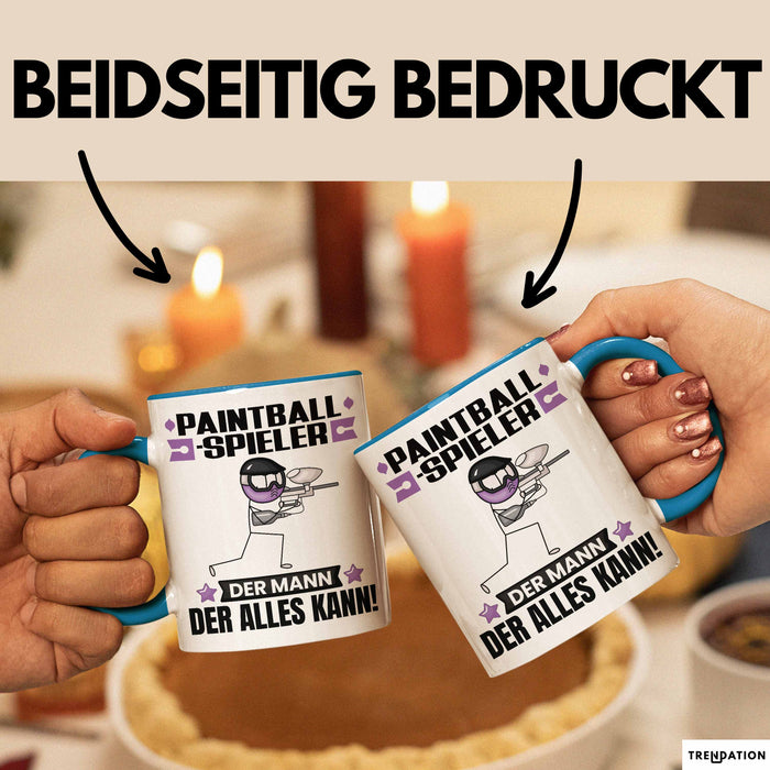 Paintballspieler Tasse Geschenk für Paintballspieler Der Mann Der Alles Kann Geschenkidee zum Geburtstag Blau Trendation