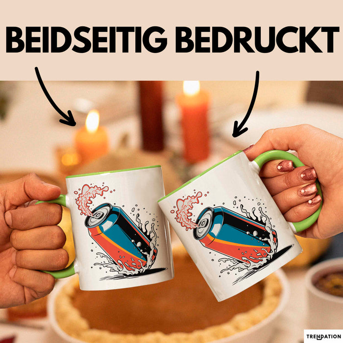 Softdrink Fan Tasse Geschenkidee für Limo und Cola Liebhaber Grün Trendation
