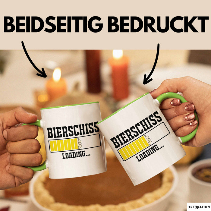 Bierschiss Loading Tasse Geschenk Der Morgen Danach Grün Trendation