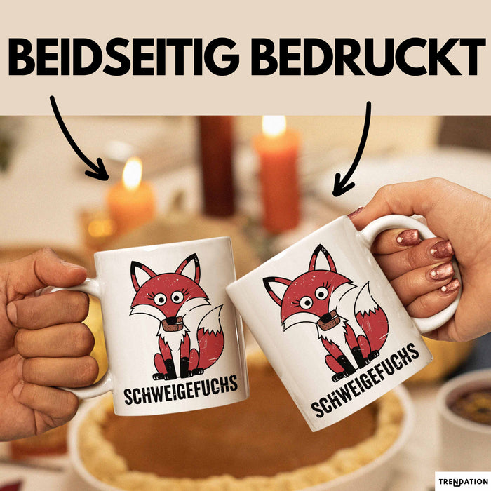Kindergartenlehrer Wertschätzung Tasse Geschenk Lustige Geschenkidee Spruch Schweigefuchs Weiß Trendation