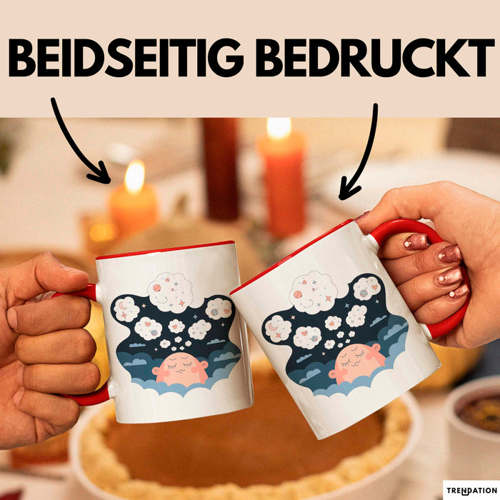 Tagträumer Tasse Geschenkidee für Fantasie Fan Rot Trendation