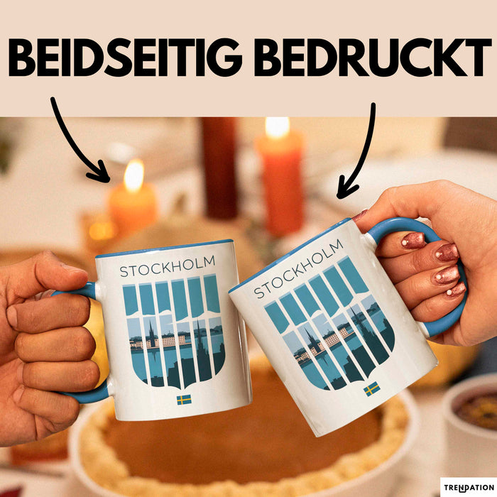 Schweden Skandinavien Schwedisch Tasse Geschenk Lustige Geschenkidee Spruch Blau Trendation