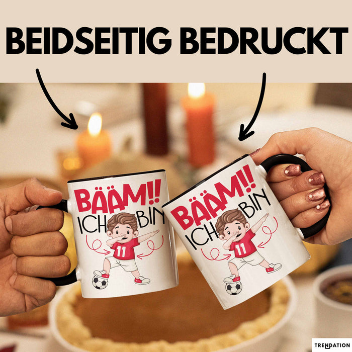 Bääm Ich Bin 11 Tasse Jungs Fußball Geschenk 11. Geburtstag Schwarz Trendation