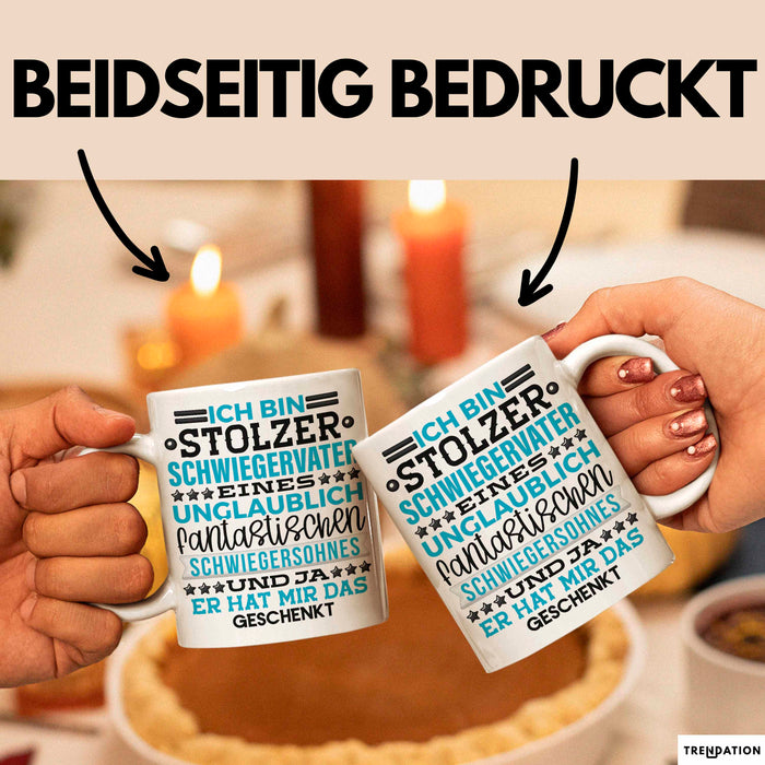 Schwiegervater Geschenk Von Schwiegersohn Geschenkidee Tasse Spruch Becher Weiß Trendation