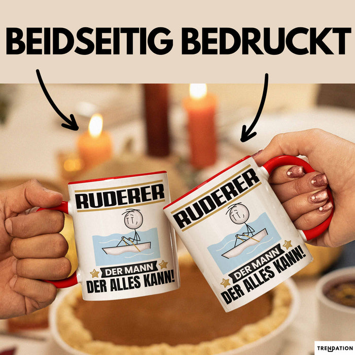 Ruderer Tasse Geschenk für Ruderer Der Mann Der Alles Kann Geschenkidee zum Geburtstag Rot Trendation