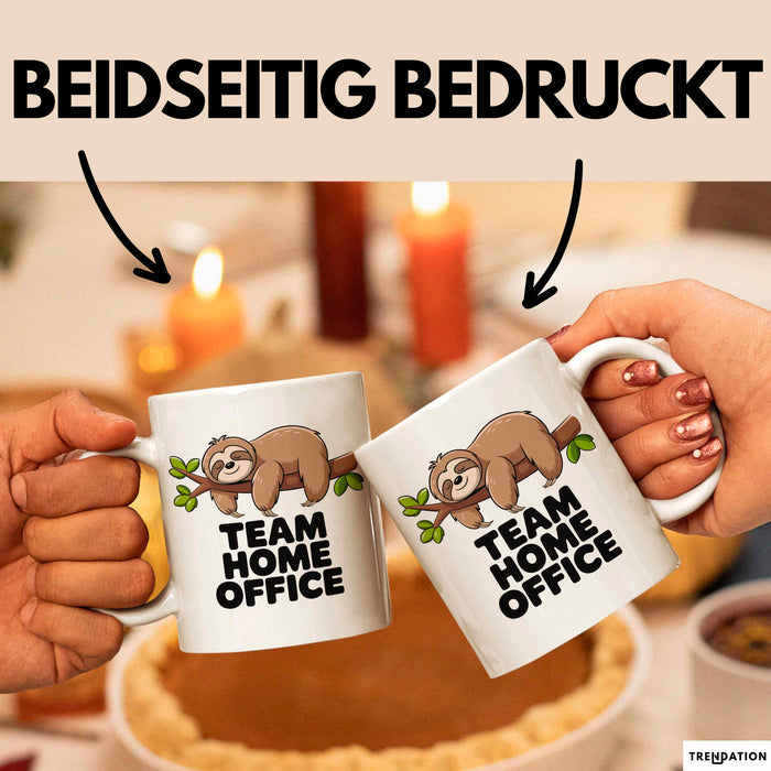 Bürokollege Faultier Tasse Geschenk Lustige Geschenkidee Team Home Office Weiß Trendation