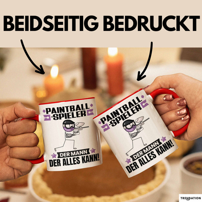 Paintballspieler Tasse Geschenk für Paintballspieler Der Mann Der Alles Kann Geschenkidee zum Geburtstag Rot Trendation