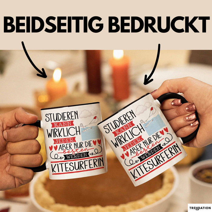 Kitesurferin Tasse Lustiges Geschenk Studieren Kann Wirklich Jeder Nur Die Besten Werden Kitesurferin Trendation