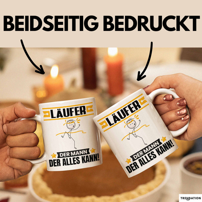 Läufer Tasse Geschenk für Läufer Der Mann Der Alles Kann Geschenkidee zum Geburtstag Weiß Trendation