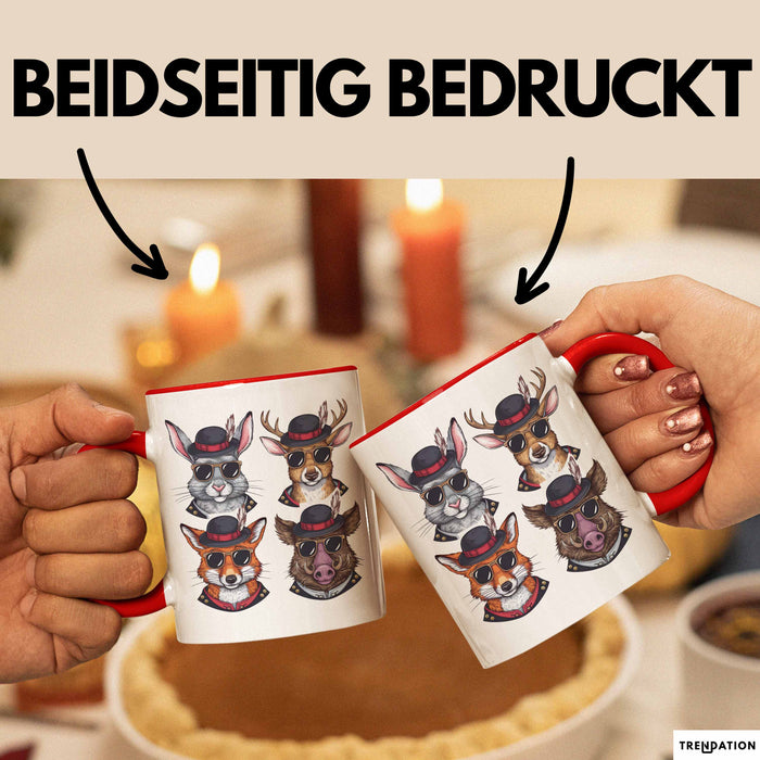 Jäger Tasse Geschenk Hase Wildschwein Fuchs Geschenkdiee Jagd Rot Trendation