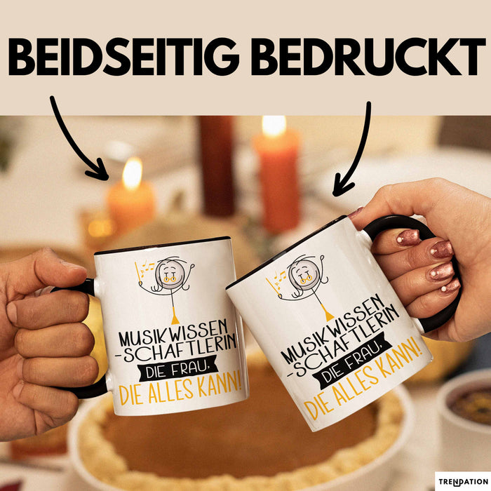 Musikwissenschaftlerin Geschenk Tasse Becher Die Frau Die Allen Kann Geschenkidee für eine Musikwissenschaftlerin Lustig Trendation