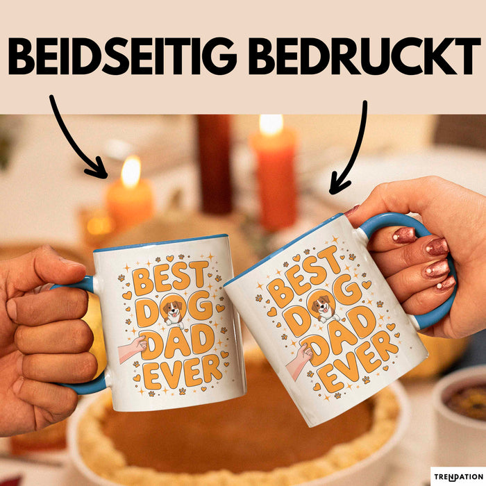 Hunde Papa Tasse Geschenk Lustige Geschenkidee Spruch Für Hunde Eltern Blau Trendation