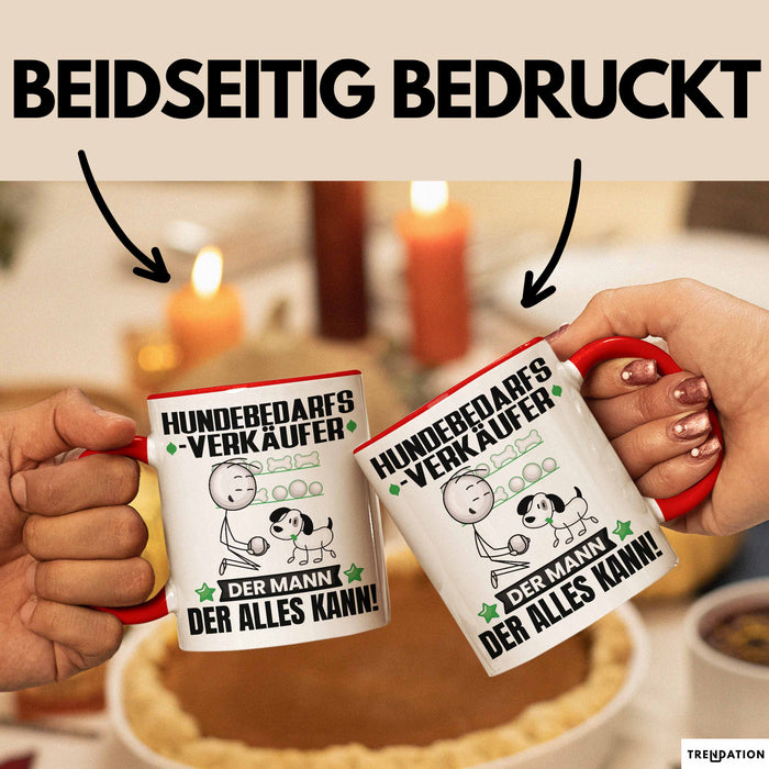 Hundebedarfsverkäufer Tasse Geschenk für Hundebedarfsverkäufer Der Mann Der Alles Kann Geschenkidee zum Geburtstag Rot Trendation