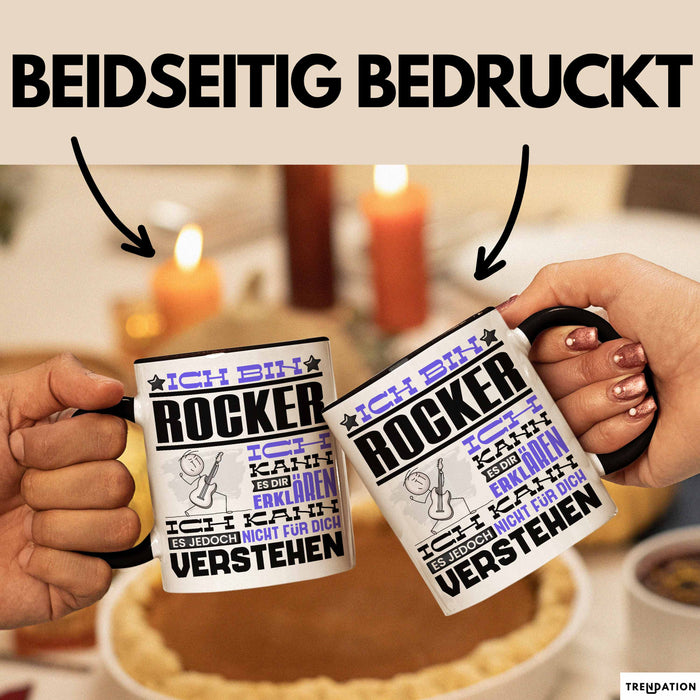 Rocker Geschenk Kaffee-Tasse Geschenkidee für Rocker Ich Bin Rocker Ich Kann Es Dir Erklären Jedoch Nicht Für Dich Verstehen Spruch Lustig Schwarz Trendation
